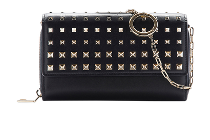 Rockstud Wallet on Chain, front view
